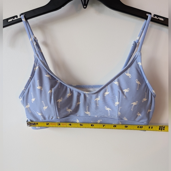 Blue Scoopneck Bikini Flamingo Print 2 pcs Periwinkle - Picture 3 of 11